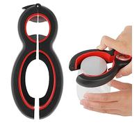 TIESOME Apribottiglie Barattolo 6 in 1, Apribottiglie Birra Multifunzionale Coperchio Strumenti Aperti Apriscatole Antiscivolo per Cucinare Anziani Artrite Mani Deboli Amichevoli