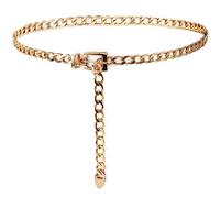 TIESOME Cintura Gonna a Catena da Donna, in Metallo Regolabile in Vita, Sottile, (L:130cm)