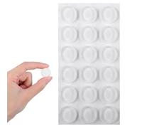TIESOME Confezione da 36 paraurti in vetro trasparente, 19 mm x 5 mm, autoadesivi, in gomma, per cassetti, armadi, mobili, taglieri e cassetti