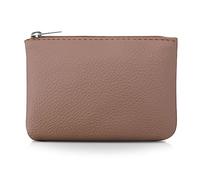 TIESOME Portamonete, Pelle Lychee modello cerniera portamonete borsa portatile mini cambio portafoglio per donna portamonete mini soldi per le donne carta di credito ID chiave auricolare (carne)