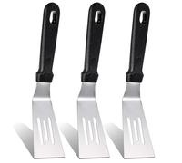 TIESOME Set di 3 mini spatole in metallo per cucinare e cuocere, spatole per brownie in acciaio inox con manico antiscivolo, spatola in metallo per cucinare brownie, biscotti, lasagne e altro ancora