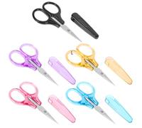 TIESOME Set di 5 mini forbici per fai da te, piccole forbici da ricamo, con custodia protettiva, forbici multiuso, forbici da ufficio, scissors per carta, taglio, scrapbooking, fai da te, forbici