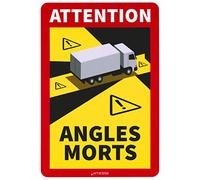 TIESSE - 3 Adesivi ATTENTION ANGLES MORTS ANGOLO MORTO BLIND SPOT per CAMION - Vinile Adesivo - Dimensione: 170x250 mm - MADE IN ITALY