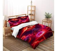 TIFFAN Astronauta vicino a un buco nero 3 Pezzi Copripiumino Con Stampa Arte 3D Microfiber Con Federe Per Ragazzi E Ragazze King Size Super King（260x220cm）