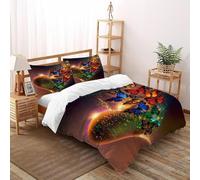 TIFFAN Farfalla dell'Amore 3 Pezzi Duvet Cover Stampa Animale Animale di cArteone animatoe 3D Microfiber Con Federe Per Ragazzi E Ragazze Super King Size Super King（260x220cm）