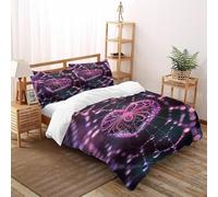 TIFFAN Ragno dell'Amore 3 Pezzi Copripiumino Stampa Animale Animale di cArteone animatoe 3D Fibra Super Morbida with Pillow Case(s) Per Ragazzi E Ragazze King Size Super King（260x220cm）