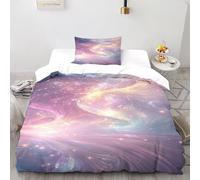 TIFFAN Whirlpool cosmico_1 2 Pezzi Bedding Set Stampa CArteone animato Fantasia Arte 3D Microfiber with Pillow Case(s) Per Ragazzi E Ragazze Super King Size Single(135x200cm)