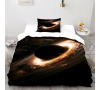 TIFFAN Whirlpool cosmico 2 Pezzi Copripiumino Stampa CArteone animato Fantasia Arte 3D Microfiber Con Federe Per Ragazzi E Ragazze King Size Single(135x200cm)