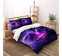 TIFFAN Wings of Amore 3 Pezzi Set Copripiumino Stampa Arte 3D Microfiber Con Federe Per Ragazzi E Ragazze Super King Size Double（200x200cm）