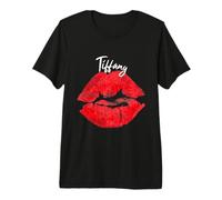 Tiffany Labbra Rosse Nome Personalizzato Maglietta Premium