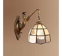 Tiffany lampada da parete di stile, Vetro istoriato Corridoio appliques, Base dell'annata antica decorazione della parete di apparecchio di illuminazione Soggiorno Camera da letto (7 pollici),8