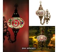 Tiffany luce Lampada applique da parete multicolore mosaico marocchino turco [EEK: A+]