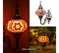 Tiffany luce Lampada applique da parete multicolore mosaico marocchino turco [EEK: A+]