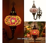 Tiffany luce Lampada applique da parete multicolore mosaico marocchino turco [EEK: A+]