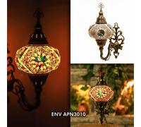 Tiffany luce Lampada applique da parete multicolore mosaico marocchino turco [EEK: A+]