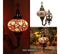 Tiffany luce Lampada applique da parete multicolore mosaico marocchino turco [EEK: A+]