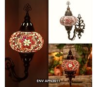 Tiffany luce Lampada applique da parete multicolore mosaico marocchino turco [EEK: A+]