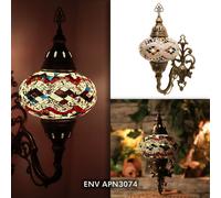 Tiffany luce Lampada applique da parete multicolore mosaico marocchino turco [EEK: A+]