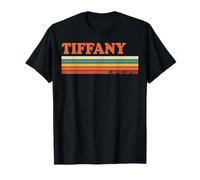 Tiffany Retro Personalizzato Nome Vintage Stripes Maglietta