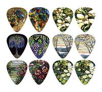 Tiffany Statened Glass Famous Art Guitar Picks (12-Packs)- Cool Guitar Picks for Men Women- Stocking Stumphers Mom Dad Boys Boys Girls Kids Musician Gifts Guitar