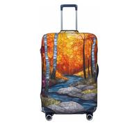 Tiffany Style Autunno Foresta Viaggio Coperture - Elasticità Valigie Coperture Protector per bagagli 45-81 cm, Nero , M
