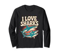 Tifosi di I Love Sharks Ocean Predator Maglia a Manica