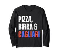 Tifoso Cagliari Pizza Birra Uomo Semplice Rossoblu Maglia a Manica