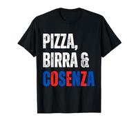 Tifoso Cosenza Pizza Birra Uomo Semplice Maglietta