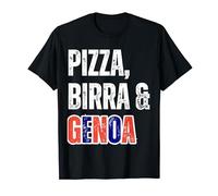 Tifoso Genoa Pizza Birra Uomo Semplice Genova Rossoblu Grifo Maglietta