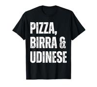 Tifoso Udinese Pizza Birra Uomo Semplice Udine Bianconera Maglietta
