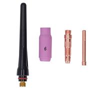 Tig Argon Arc saltura Torcia Ceramica Elettrodo Elettrodo COLLET Long Back Connector Kit per accessori per saltura