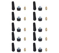 TIG CONNETTORE DEL CAVOLE DI SALGGIO SCOPIA Attatore rapido Attatore Set di 10 mm di gomma in ottone 9 mm Diametro 200 250A corrente per saltura a gas elettrico schermato