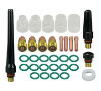 TIG For Stubby - Kit pinza per lenti a gas, compatibile con torce Db SR WP 17, 18, 26, incluse tazze posteriori e vetro resistente al calore