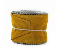 TIG MIG - Copertura per tubo della torcia di saldatura, 7,6 m di lunghezza e 10,2 cm di larghezza, in pelle bovina, resistente, custodia protettiva per apparecchiature di saldatura al plasma, giallo
