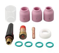 TIG Per lenti a gas tozze Kit 12 pz 17GL332 3/32 10 tazze ugello allumina compatibile con torce di saldatura serie DB17 DB18 DB26 e PTA
