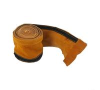 TIG, rivestimento per cavi di saldatura in pelle, protezione dal calore, resistente all'usura, per bruciatori al plasma TIG MIG, ignifugo, regolabile, lunghezza flessibile, giallo per lavori di