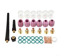 TIG Saldatura Torcia Collet Gas Lens Glass Cup Set,40PCS Consumabili Kit,Con Ugelli Ceramici,Per WP9 WP20 WP25 Series