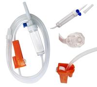 TIGA-MED Attrezzatura per infusione TIGA-Plus P190 | Tubo da 190 cm sterile confezionato singolarmente, Luer Lock, per infusione di gravità e pressione, senza DEHP e lattice (25)