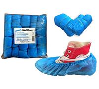 Tiga-Med Copriscarpe Monouso CPE Impermeabili - 100 Pezzi - con Elastico, Misura Fino a 48 - Ideali per Ospedale, Laboratorio e Industria Alimentare