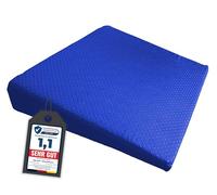 Tiga-Med Cuscino per seduta | antiscivolo Premium | extra forte e indeformabile | 3 colori | Lavabile | Cuscino per sedile auto | Rialzo sedile | No Slip Cuscino a cuneo (blu)