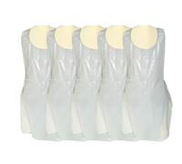 Tiga Med - Grembiuli monouso in PE, 100 pezzi, 75 x 140 cm, tinta unita, ripiegati, misura da uomo, taglia 20 -