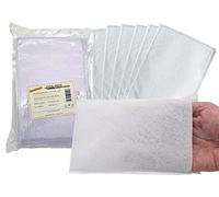 Tiga-Med Guanti da bagno usa e getta, ultra morbidi e non tessuti, 100 pezzi, qualità professionale, guanti da bagno usa e getta Molton, bianchi