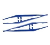 Tiga-Med - Pinzette monouso sterili, 200 pezzi, colore: blu