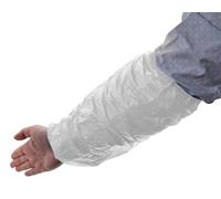 TIGA-MED Protezione maniche in PE | 40 x 20 cm | impermeabile e traspirante | con elastico | senza lattice | blu o bianco | 100/500/1000/2000/4000 pezzi | maniche protettive | protezione per braccia |