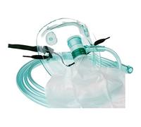 Tiga-Med Set di maschere per ossigeno ad alta concentrazione, senza DEHP, set da 10 pezzi (= 10 pezzi) con sacchetto serbatoio per adulti con tubo da 210 cm