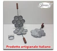 Tigelliera + tagliapasta in alluminio per tigella o crescentine + ricetta cucina