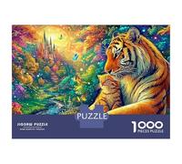 Tiger And Cub Rest by A Stream Puzzle Da 1000 Pezzi The Forest King Perfetto Per Uomini, Donne, Anziani E over 65 70x50cm/1000pcs