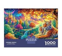 Tiger And Cub Resting in A Forest Puzzle Da 1000 Pezzi The Forest King Ideale Per I Regali Di Compleanno E Di Vacanza 70x50cm/1000pcs