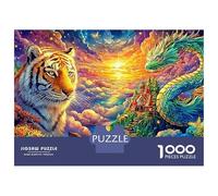 Tiger And Dragon at Sunset Puzzle Da 1000 Pezzi The Forest King Giocattolo Educativo Per Bambini E Adulti 70x50cm/1000pcs