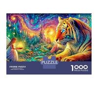 Tiger And Fairy in A Magic Forest Puzzle Da 1000 Pezzi The Forest King Gioco Di Allenamento Mentale Per Adulti E Bambini 70x50cm/1000pcs